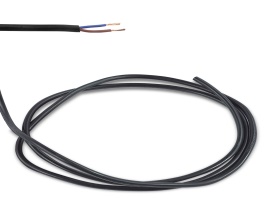 D0205  Cavo 1m Black 2 Core 0.75mm PVC Cable